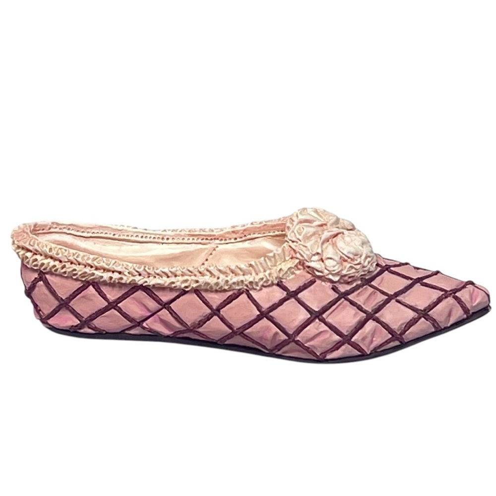 JUST THE RIGHT SHOE Raine 1999 Truffles Pink Red Slipper Flat Miniature Shoe - Picture 2 of 16